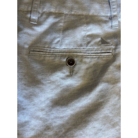 UNTUCKIT Paumanok Linen Blend Shorts Size 36 Chino Khaki Preppy Golf Beach Flex - Picture 7 of 13
